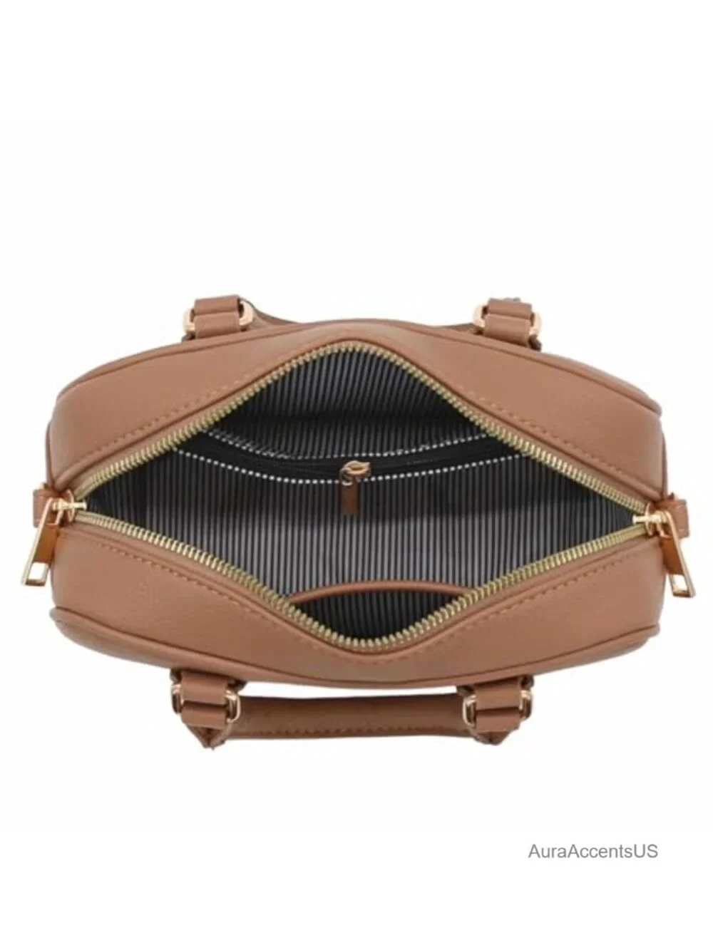 Faux Leather Mini Satchel Purse Top Handle Crossbody Bag